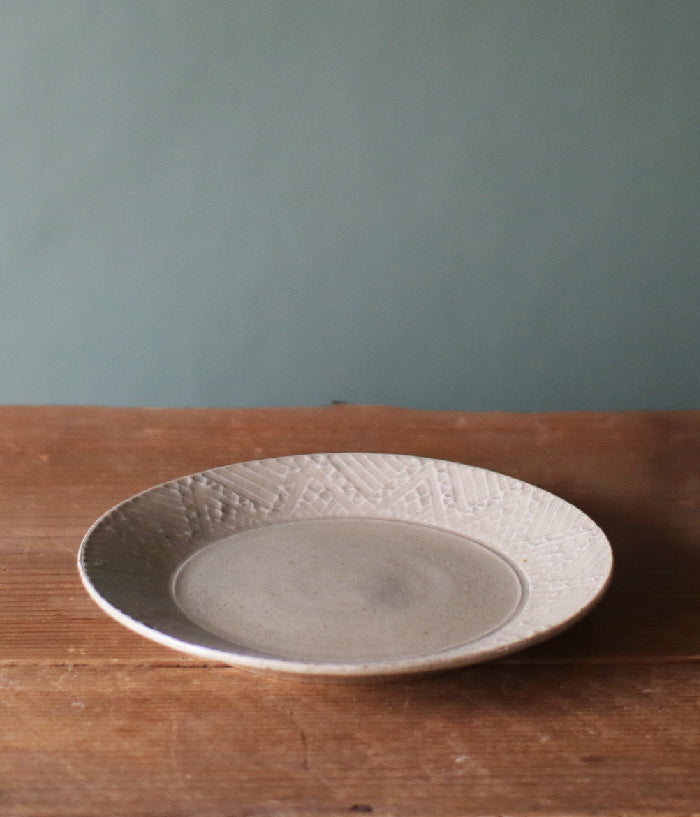Katauchi Medium Plate Ash (18cm/7.3