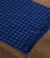 Indigo Dyed Check/Stripe Table Mat