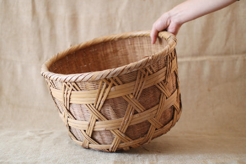 [Vintage] Bamboo Large Basket