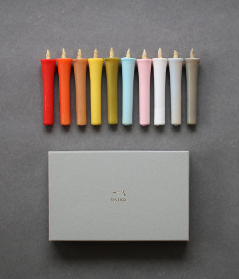 Japanese Colour Candles {Toiro/10 Colours} (ships in 1 week)