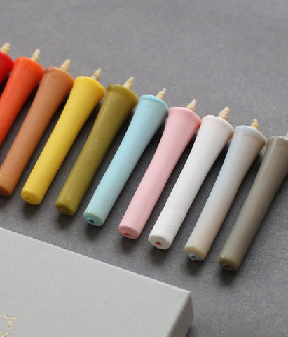 Japanese Colour Candles {Toiro/10 Colours}