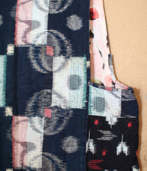 [Vintage] Kasuri Kimono Vest
