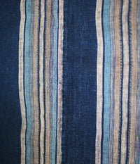 [Vintage] Striped Indigo Cotton Vintage Fabric