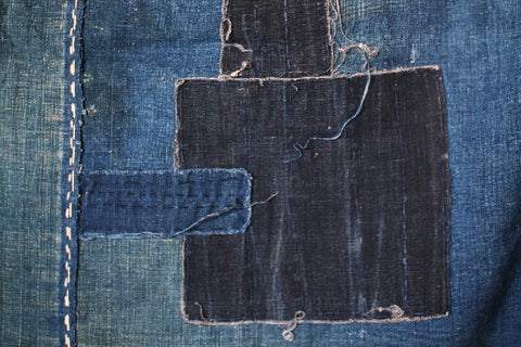 [Vintage] Indigo Blue Boro Vintage Folk Textile