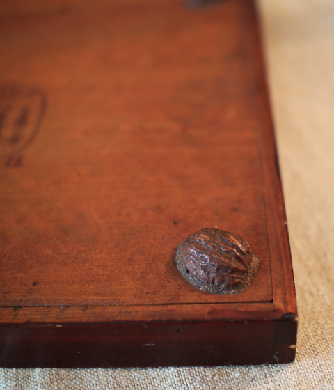 [Vintage] Antique Ise Shunkei Lacquer Tray with Walnut Feet