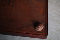 [Vintage] Antique Ise Shunkei Lacquer Tray with Walnut Feet