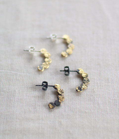 Jona "tenten hoop" Stud Earrings {White}