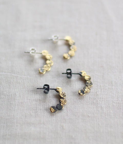 Jona "tenten hoop" Stud Earrings {Black}