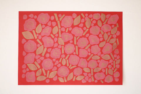 Natsuko Kozue A3 Wrapping Paper {Wild Rose} Holiday Ver.