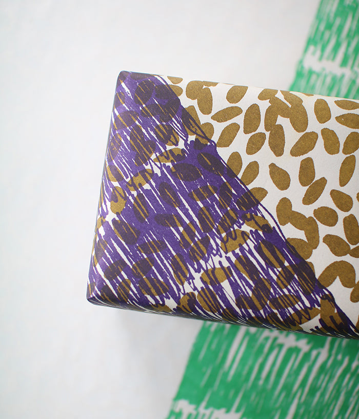 Natsuko Kozue A3 Wrapping Paper {Brown Rice x Forest Yellow}