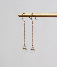 Glass Droplet Earrings {10K Gold}