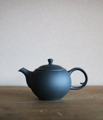 Round Kyūsu Teapot with Back Handle