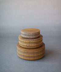Wooden Round Jubako Boxes