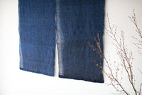 Aizome Indigo Dyed Linen Noren Curtain [B]