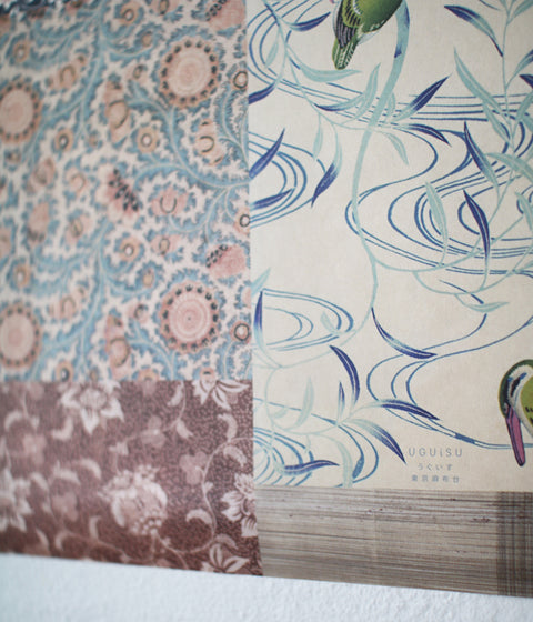 Vintage kimono patterns wrapping paper B