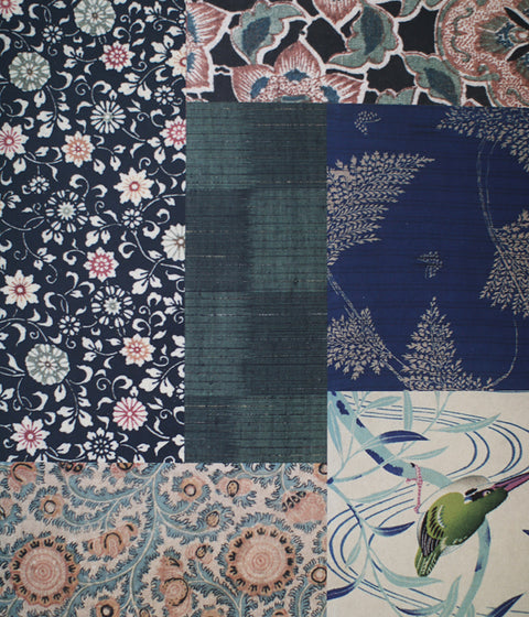 Vintage kimono patterns wrapping paper B