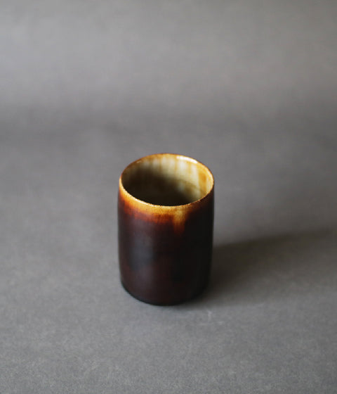 Gunji Pottery Brown Yunomi Teacup (sold out)