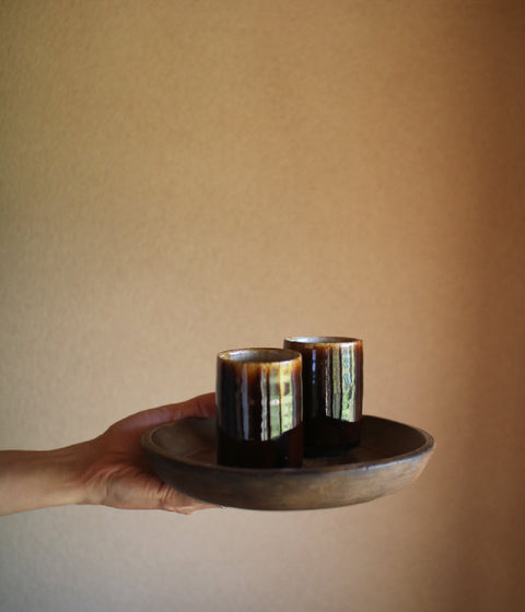 Gunji Pottery Brown Yunomi Teacup (sold out)