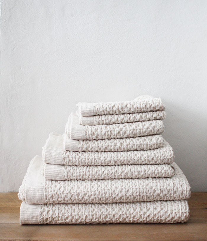 Anaya Euro Cotton Cross Dyed Waffle Bath Towel - Beige