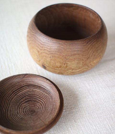 [Vintage] Japanese Wooden Go Bowl