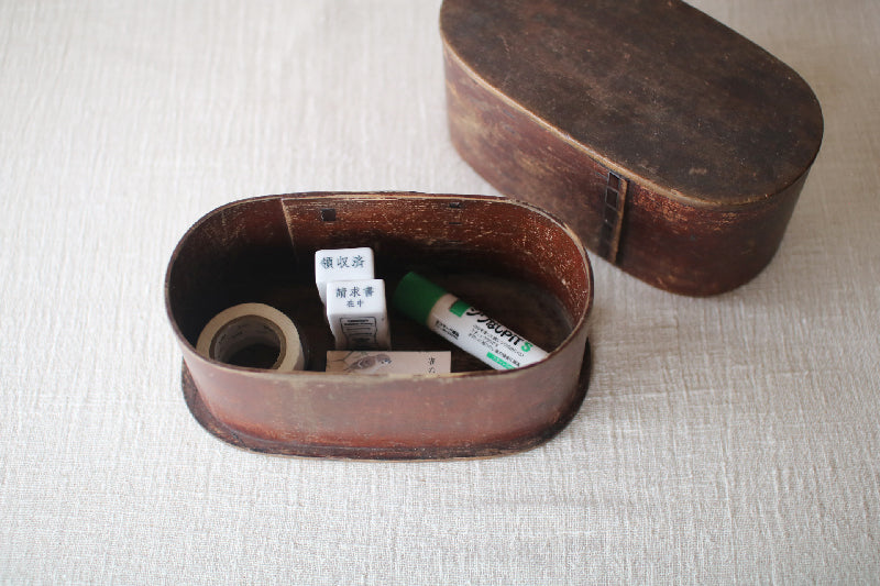 [Vintage] Japanese Bent Wood Bento Box (B)