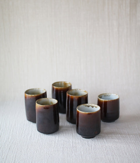 Gunji Pottery Brown Yunomi Teacup (sold out)
