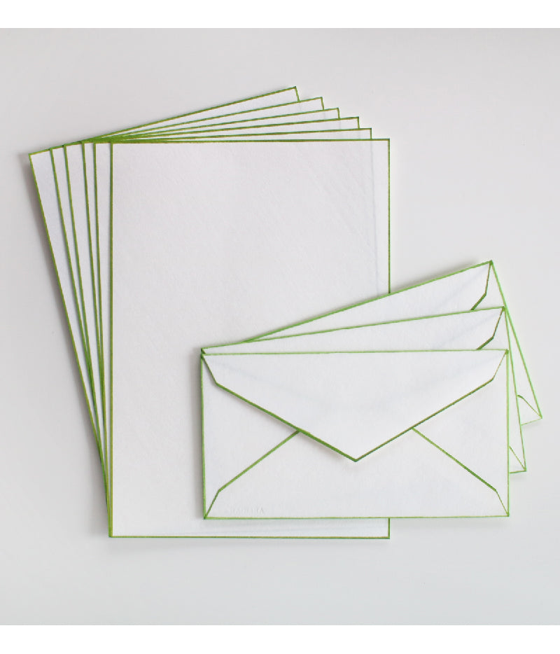 Colour Rimmed Washi Letter Set {Green}