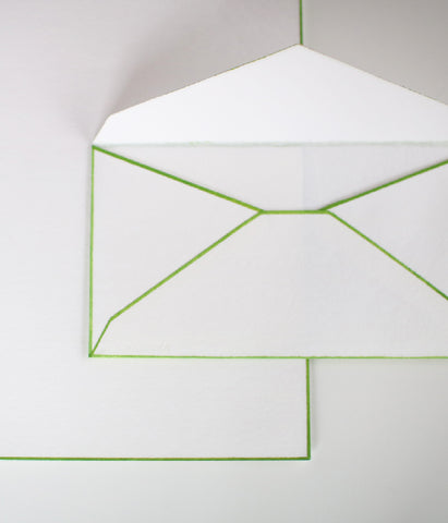 Colour Rimmed Washi Letter Set {Green}