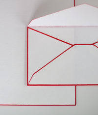 Colour Rimmed Washi Letter Set {Red}
