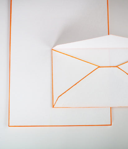 Colour Rimmed Washi Letter Set {Orange}