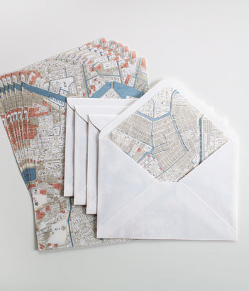 Edo Ancient Tokyo Map Letter Sets