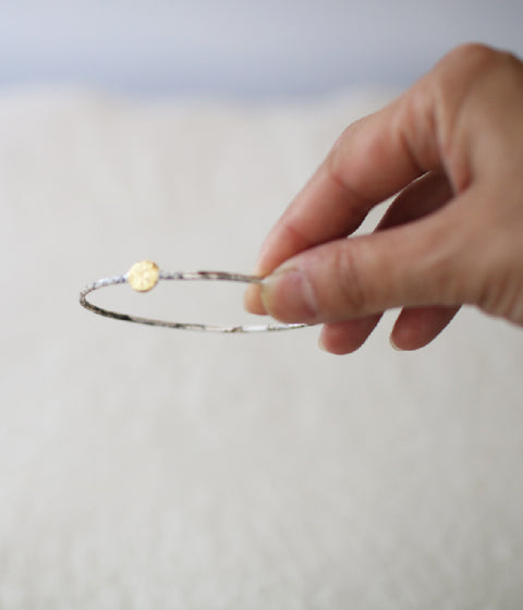 Jona simple one dot bangle (ships in 1 week)