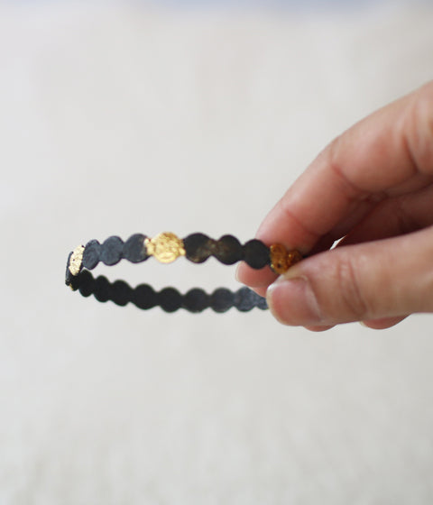 Jona 9 dots bangle / black (ships in 1 week)