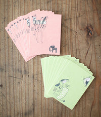 TORANEKO BONBON Animal Small Note Cards
