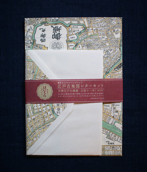 Edo Ancient Tokyo Map Letter Sets