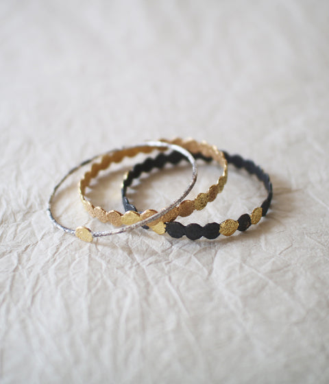 Jona simple one dot bangle (ships in 1 week)
