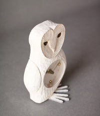 [PRE-ORDER] White Barn Owl Desk Clock