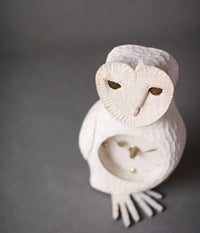 [PRE-ORDER] White Barn Owl Desk Clock