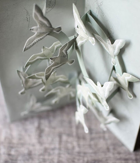 Tobidustry Pop-Up Bird Card {Snowy Plover}