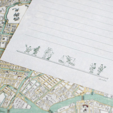 Edo Ancient Tokyo Map Letter Sets