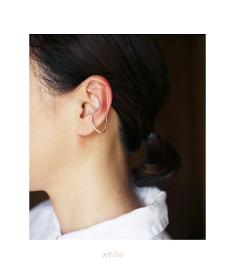 Jona "Wa" Ear Cuff Light Large / White, Black, Gold