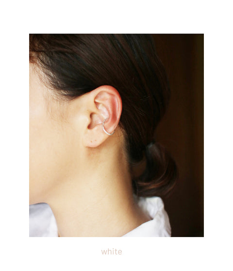 Jona "Wa" Ear Cuff Light Small / White, Black, Gold