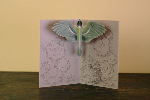 Tobidustry Pop-Up Bird Card {Japanese Tit}