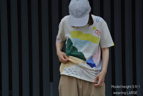 Natsuko Kozue Hand-Painted T-shirt {Horizon} SOLD OUT