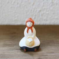 Yuki Nishio Small Ceramic Figure {Little Red Riding Hood}